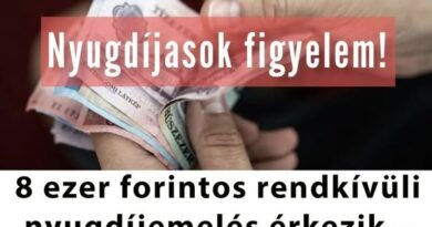 8 ezer forintos rendkívüli nyugdíjemelés érkezik – váratlan bejelentés, sokaknak jelenthet életmentő segítséget