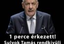 1 perce érkezett!Sulyok Tamás rendkívüli bejelentése!