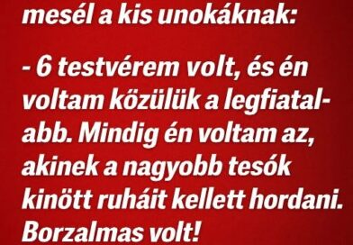 VICC: Az öreg Józsi bácsi a gyerekéveiről mesél a kis unokáknak.