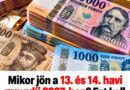 Mikor jön a 13. és 14. havi nyugdíj 2027-ben? Erre számíthat több millió jogosult