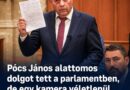 Pócs János nagyon alattomos dolgot tett a parlamentben, de egy kamera véletlenül felvette az egészet!